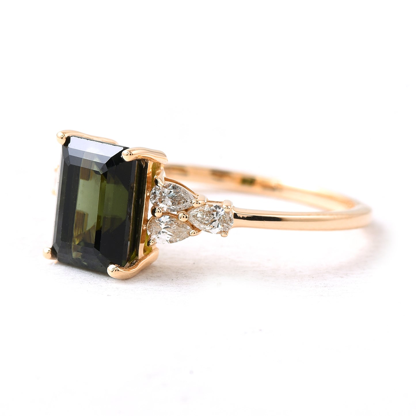 2.22 Ct Octagon Tourmaline 14K Gold Ring