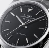 Pre-owned Rolex Air-King 14000 Black Bar A-Serial Men's