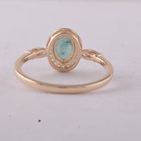 0.73 Ct Oval Emerald 9K Gold Ring