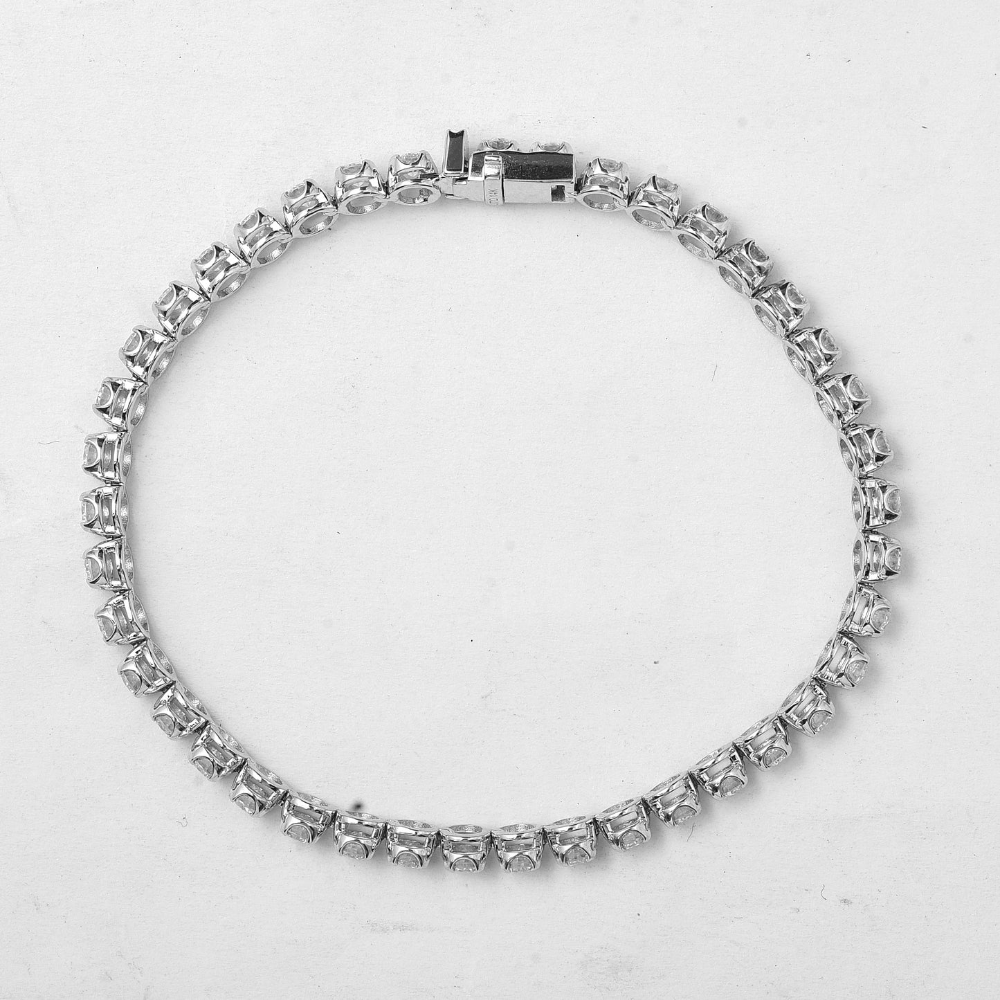 3.49 Ct Round Lab Grown Diamond 14K Gold Bracelet