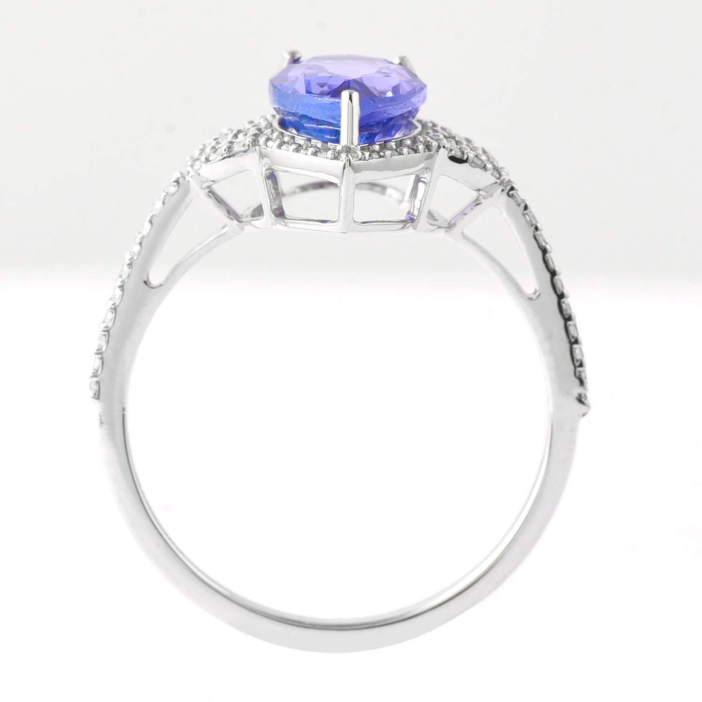 2.28 Ct Pear Mixed Cut Natural Tanzanite 950 Platinum Ring