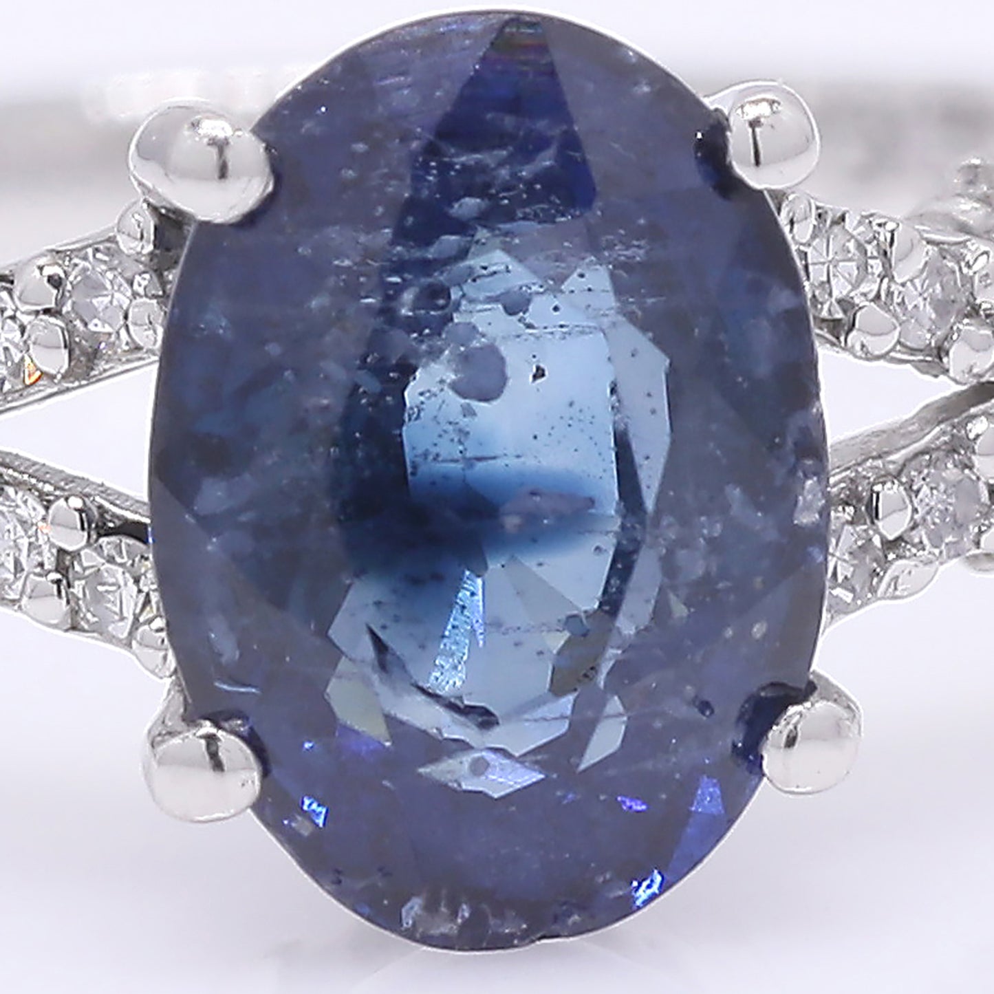 1.67 Ct Oval Mixed Cut Natural Sapphire 950 Platinum Ring