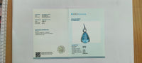 2.93 Ct Pear Mixed Cut Natural Aquamarine 14K Gold Pendant