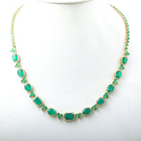 27.83 Ct Natural Emerald 14K Gold Necklace