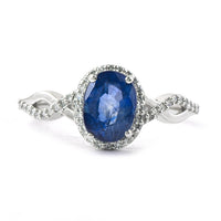 1.69 Ct Oval Mixed Cut Natural Sapphire 950 Platinum Ring