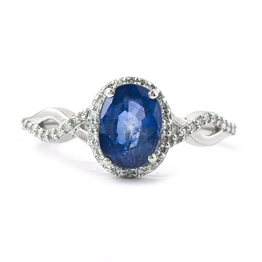 1.69 Ct Oval Mixed Cut Natural Sapphire 950 Platinum Ring