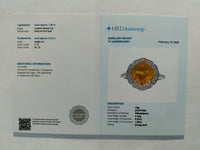 2.19 Ct Cushion Mixed Cut Natural Fire Opal 950 Platinum Ring