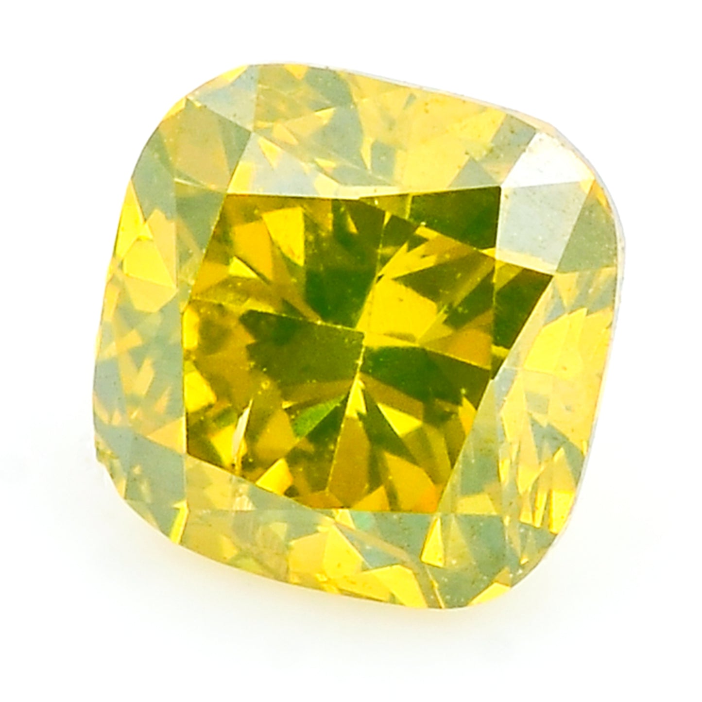 0.33 Yellow Diamond Cushion Loose Diamond