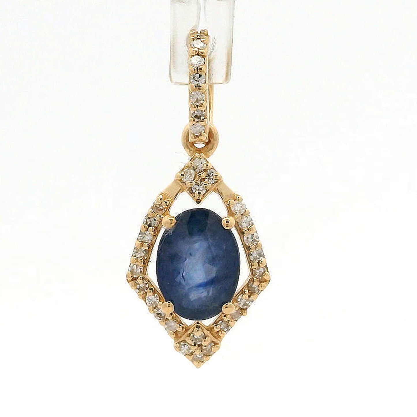 1.13 Ct Oval Sapphire 14K Gold Pendant