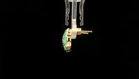 2.05 Ct Oval Emerald 14K Gold Earrings