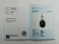 8.40 Ct Oval Cabochon Cut Natural Tourmaline 950 Platinum Pendant