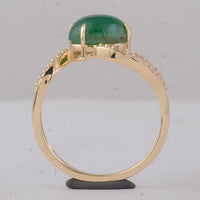 2.32 Ct Oval Emerald 9K Gold Ring