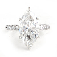 5.42 Carats Lab Grown Diamond 14K Gold Ring