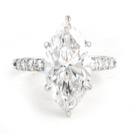 5.42 Carats Lab Grown Diamond 14K Gold Ring
