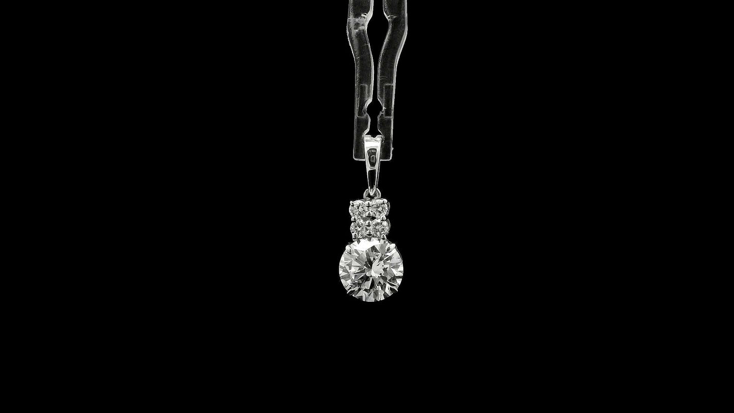 1.67 Ct Round Lab Grown Diamond 14K Gold Pendant
