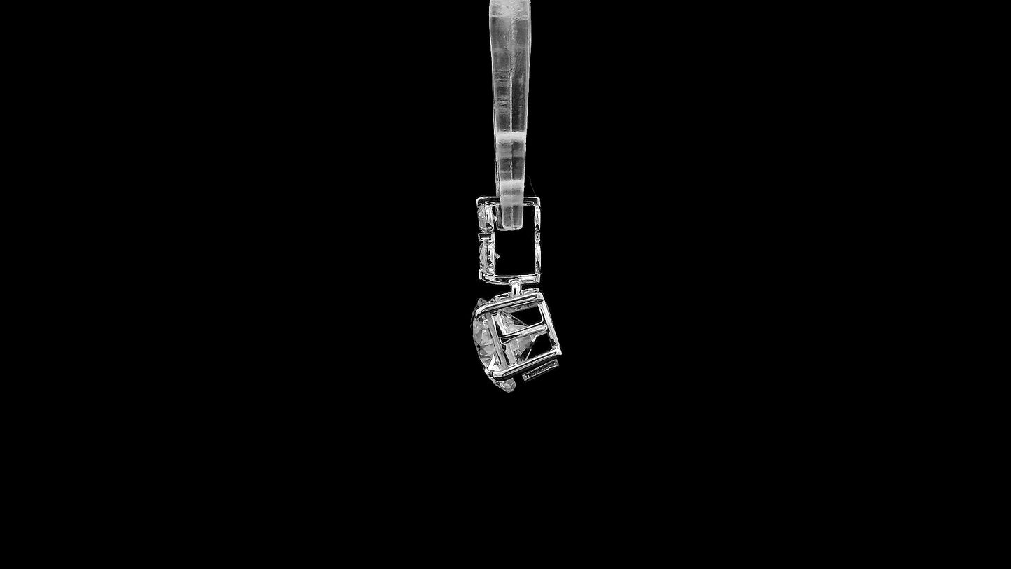 1.54 Ct Round Lab Grown Diamond 14K Gold Pendant