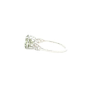 2.22 Carats Green Lab Grown Diamond 14K Gold Ring