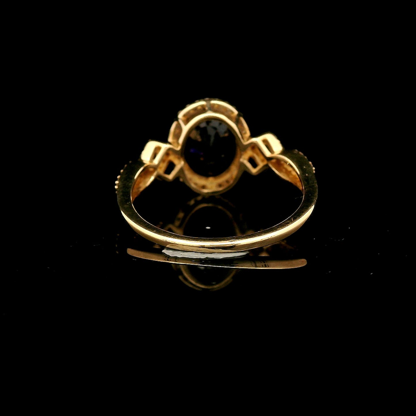 3.18 Ct Oval Mixed Cut Natural Bi-Coloured Sapphire 14K Gold Ring