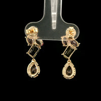 3.50 Ct Pear Multi Tourmaline 14K Gold Earrings