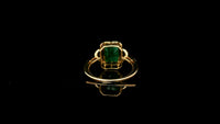 3.13 Ct Octagon Natural Emerald 14K Gold Ring