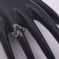 1.55 Ct Trillion Tourmaline 9K Gold Ring