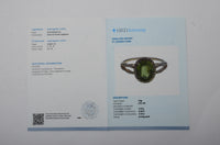 2.38 Ct Oval Mixed Cut Natural Green Sapphire 14K Gold Ring