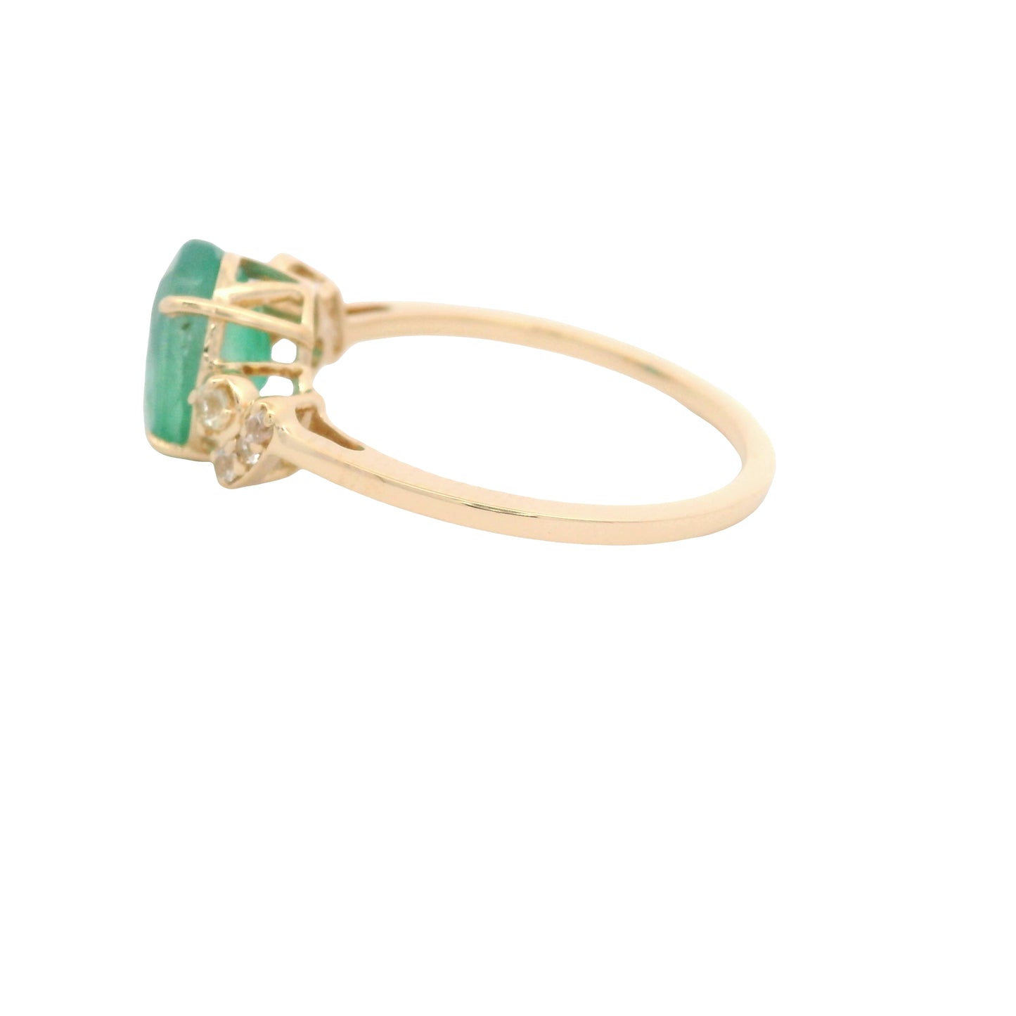 1.87 Ct Oval Emerald 14K Gold Ring