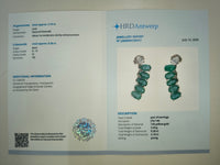 2.45 Ct Oval Natural Emerald 14K Gold Earrings