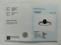 1.24 Ct Oval Mixed Cut Natural Sapphire 950 Platinum Ring