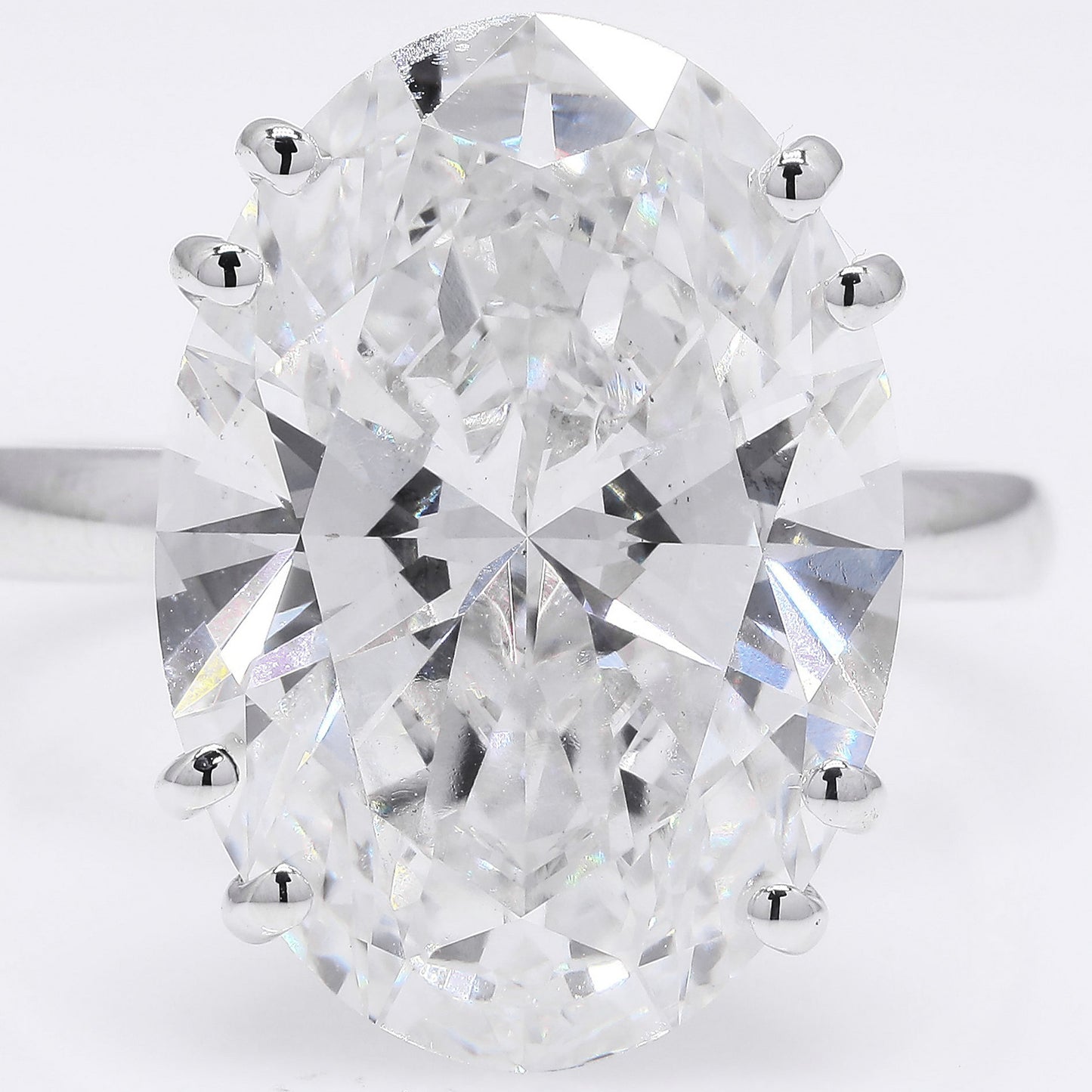 10.29 Ct Oval Brilliant Lab Grown Diamond 14K Gold Ring