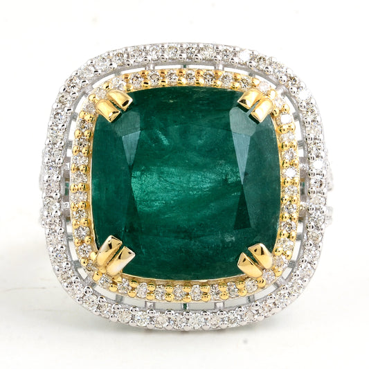 13.34 Carats Emerald 14K Gold Ring