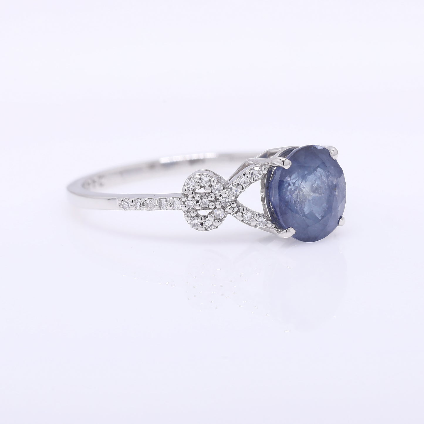 2.02 Ct Oval Mixed Cut Natural Sapphire 950 Platinum Ring