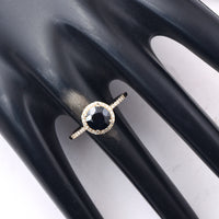 1.18 Ct Round Mixed Cut Natural Sapphire 14K Gold Ring