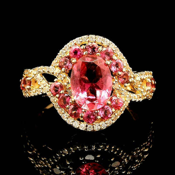 2.26 Ct Oval Tourmaline 14K Gold Ring