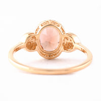 1.32 Ct Oval Mixed Cut Natural Tourmaline 14K Gold Ring