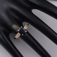 2.75 Ct Oval Sapphire 9K Gold Ring