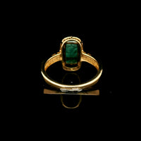 1.38 Ct Octagon Step Cut Natural Emerald 14K Gold Ring