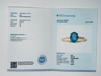 1.23 Ct Oval Natural Aquamarine 14K Gold Ring