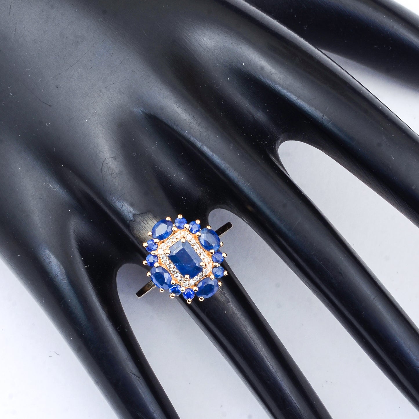 2.48 Ct Octagon Sapphire 14K Gold Ring