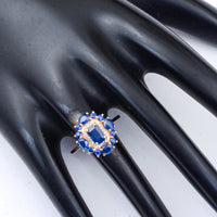 2.48 Ct Octagon Sapphire 14K Gold Ring