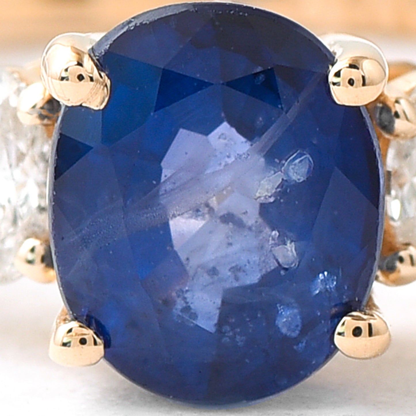 1.53 Ct Oval Sapphire 14K Gold Ring