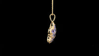 1.85 Ct Round Tanzanite 14K Gold Pendant