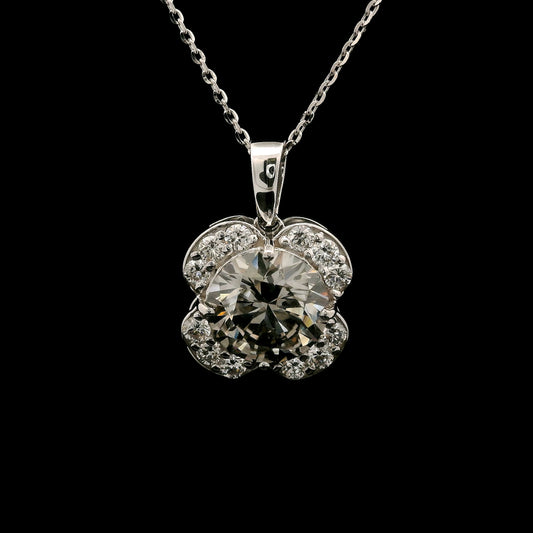 2.41 Carats Lab Grown Diamond 14K Gold Pendant