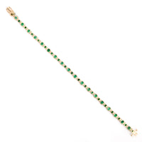 6.50 Carat Emerald 14K Gold Bracelet