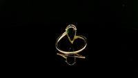 1.82 Ct Pear Lab Grown Emerald 14K Gold Ring