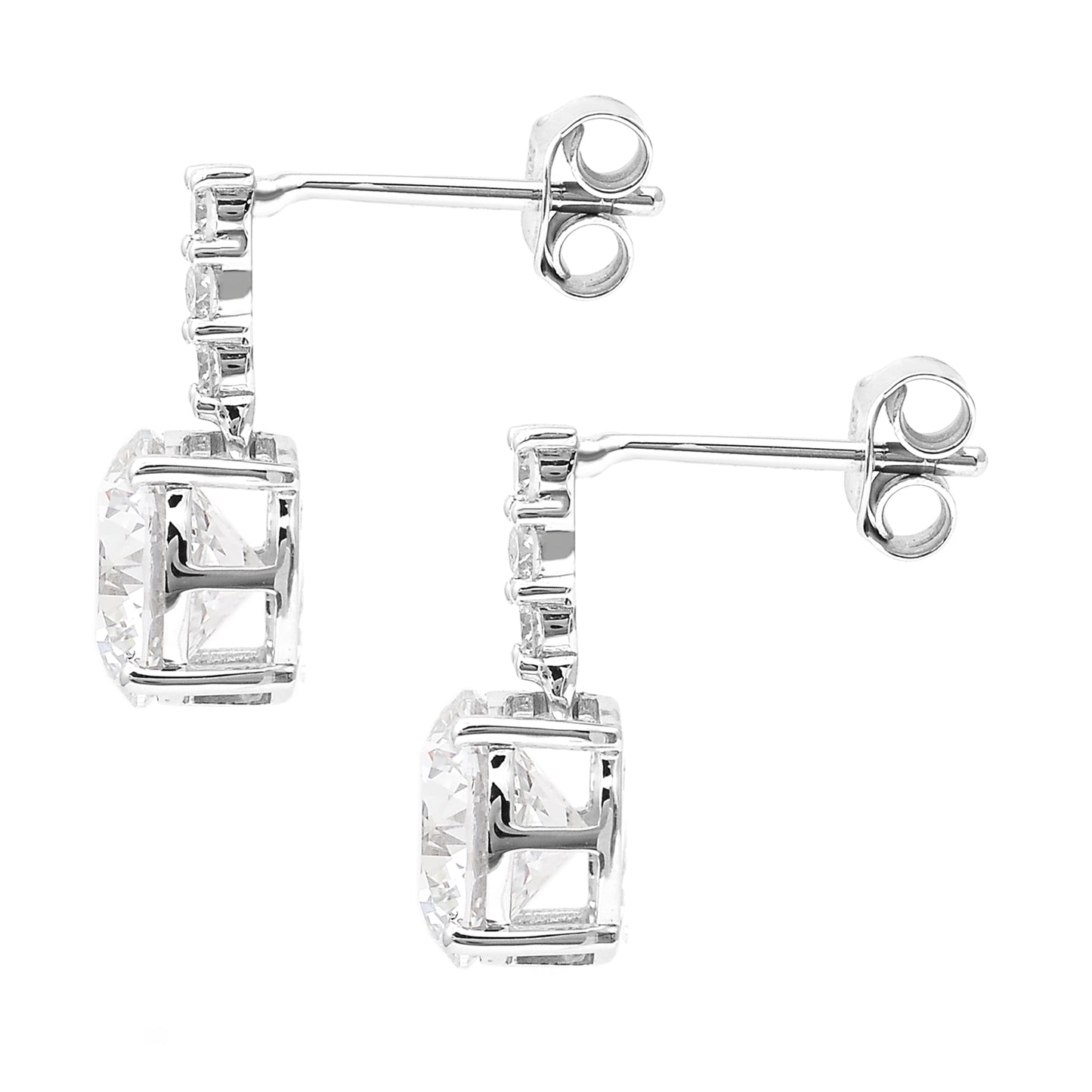 3.48 Carats Lab Grown Diamond 14K Gold Earrings