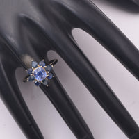 2.83 Ct Cushion Sapphire 9K Gold Ring