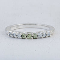 0.44 Ct Round Peridot 925 Sterling Silver Ring