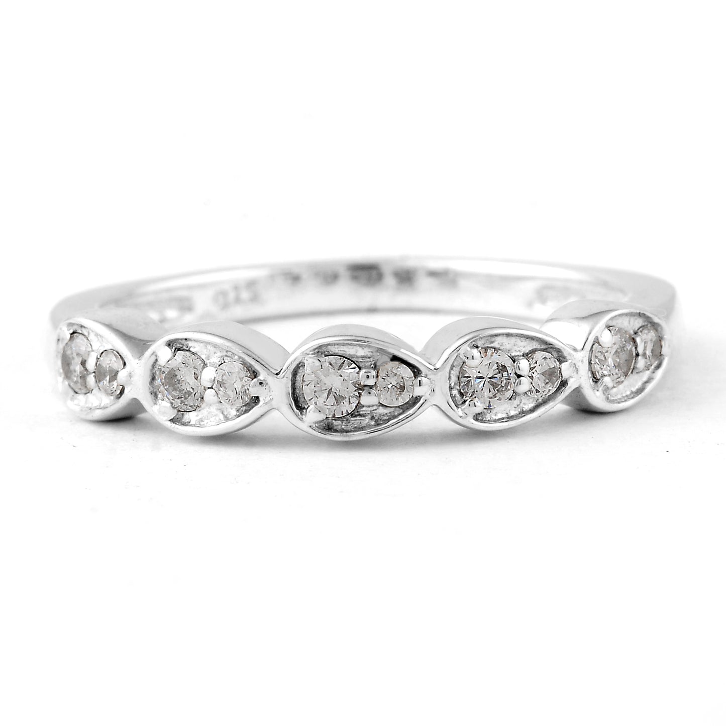 0.58 Ct Round Cubic Zirconia, 925 Sterling Silver Ring