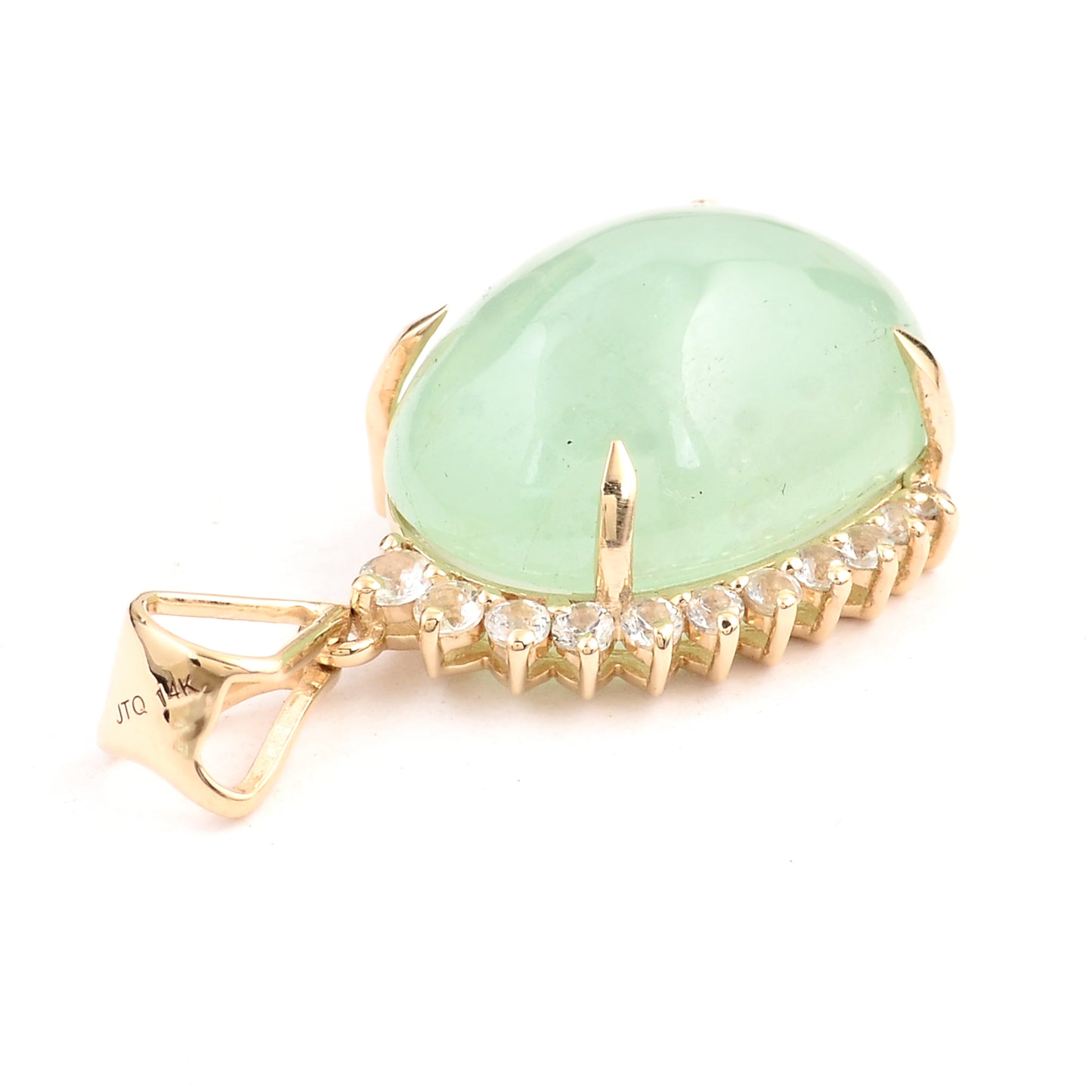 9.02 Ct Oval Emerald 14K Gold Pendant